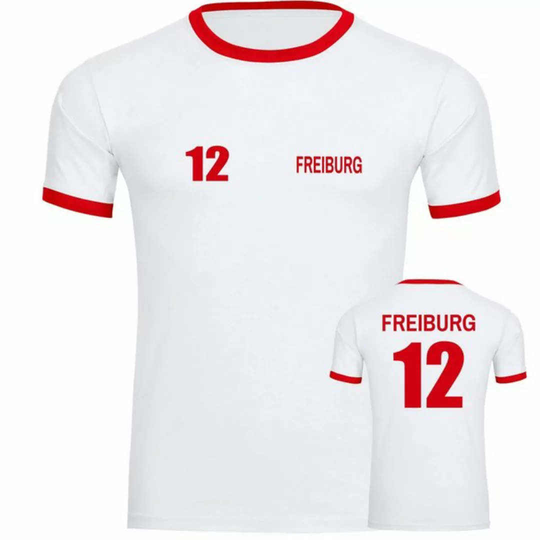 multifanshop T-Shirt Kontrast Freiburg - Trikot 12 - Männer günstig online kaufen