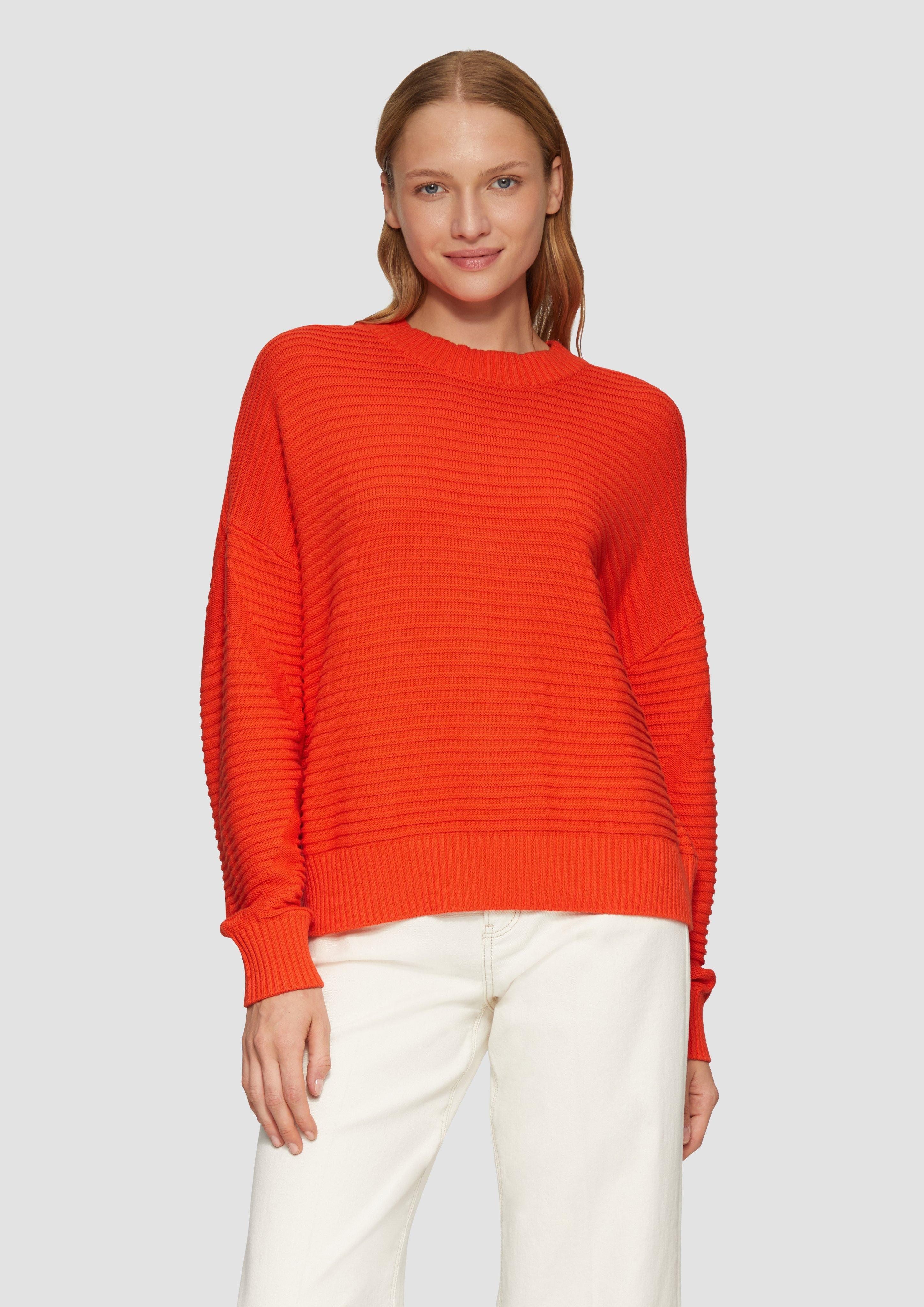s.Oliver Strickpullover Oversized Strickpullover mit Strukturdetails günstig online kaufen
