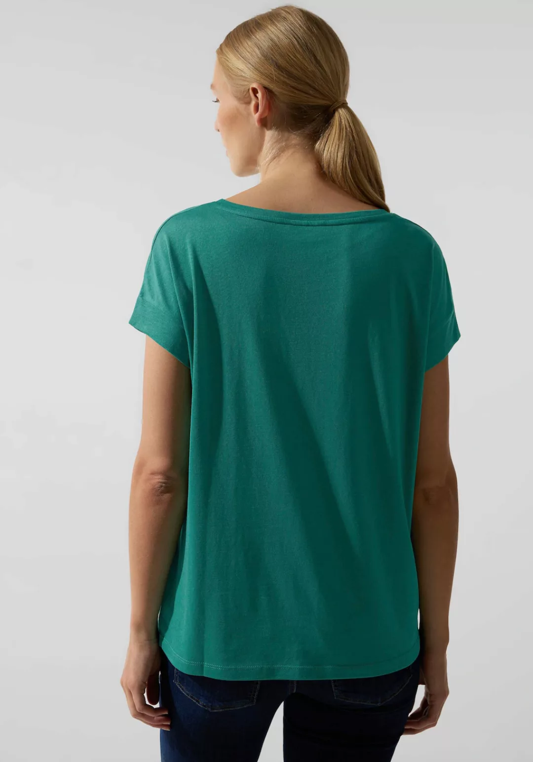 STREET ONE Shirttop, mit schimmerndem Frontprint günstig online kaufen