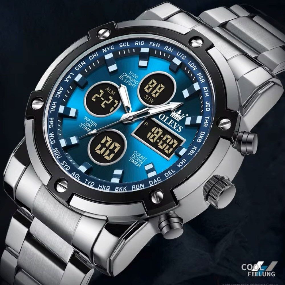 OLEVS Quarzuhr Olevs Herrenuhr 1106 Edelstahl günstig online kaufen