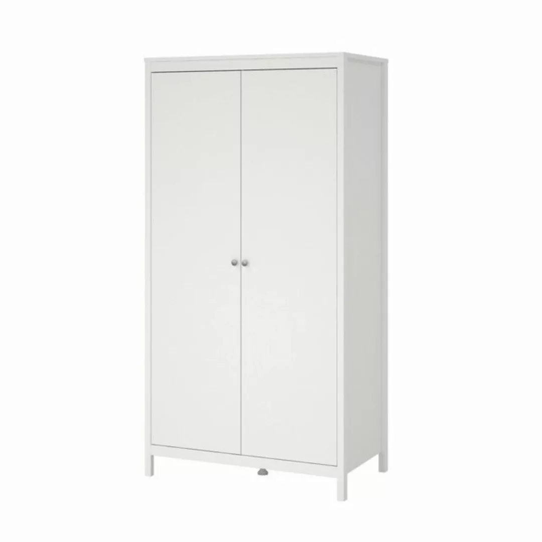 ebuy24 Kleiderschrank Madrid Kleiderschrank 2 Türen weiß. günstig online kaufen