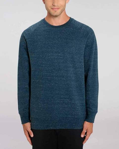 Basic Sweatshirt Herren Meliert, Sweater, Pullover, (Bio&Recycelt) günstig online kaufen