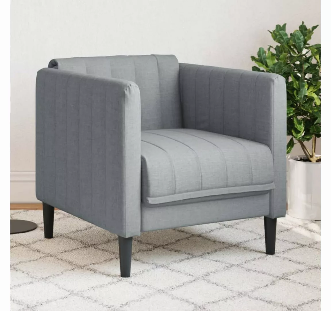 vidaXL Sofa Sessel Hellgrau Stoff günstig online kaufen