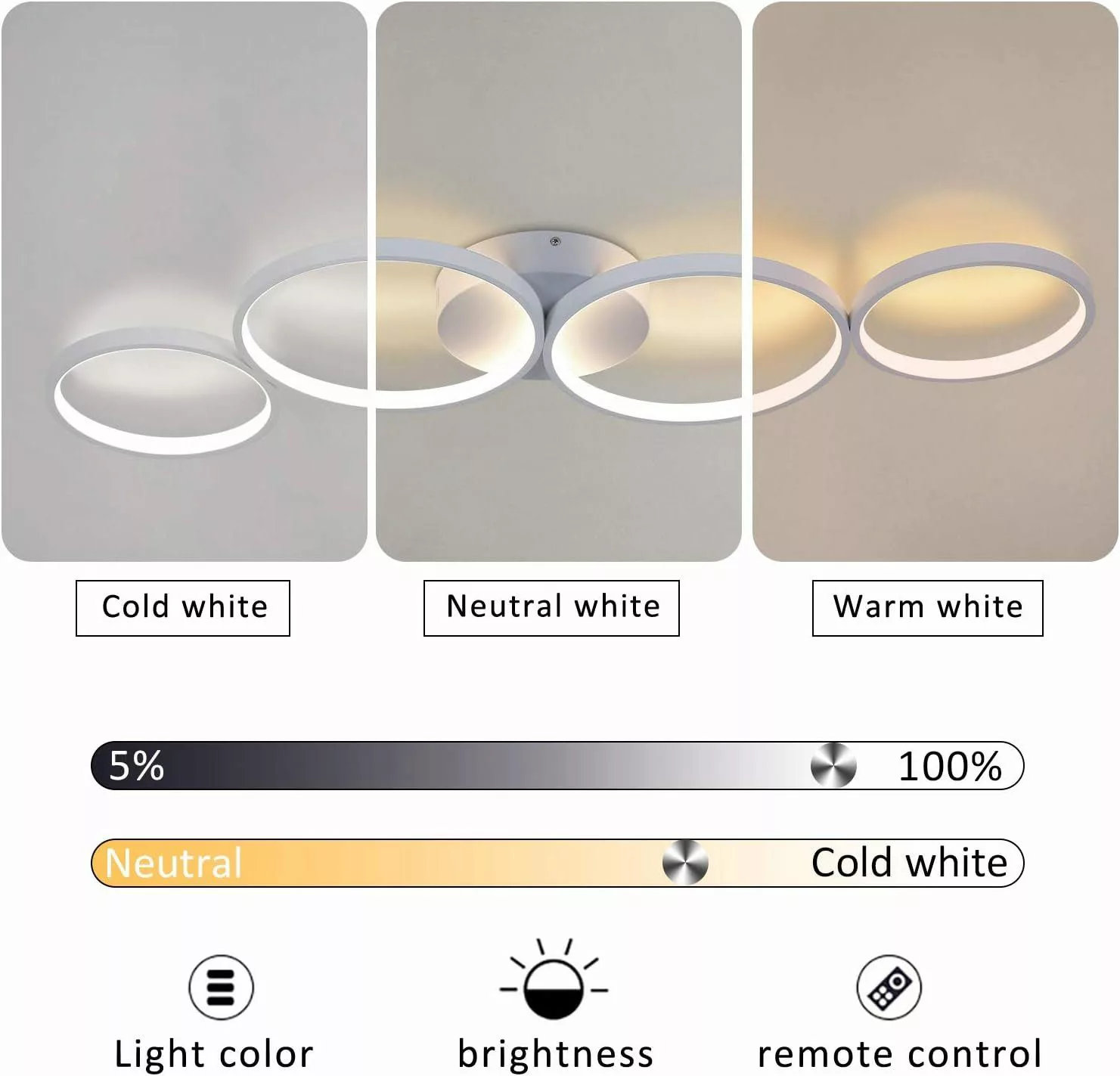 Nettlife LED Deckenleuchte Schwarz 4 Flammig günstig online kaufen