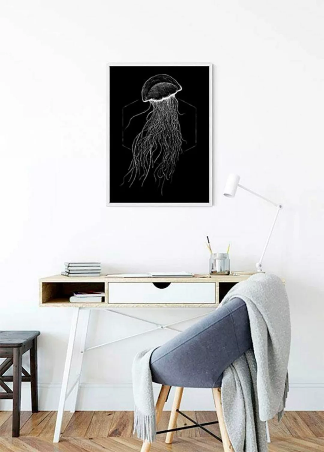 Komar Poster "Jellyfish Black", Tiere, (1 St.), Kinderzimmer, Schlafzimmer, günstig online kaufen