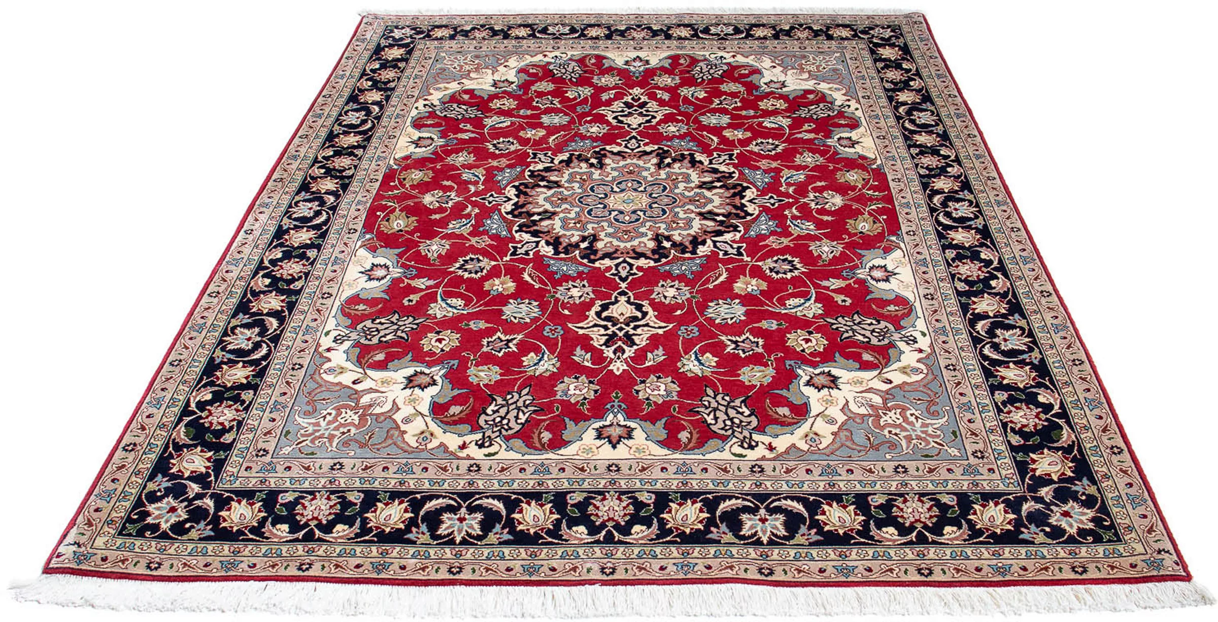 morgenland Orientteppich »Perser - Täbriz - 207 x 150 cm - rot«, rechteckig günstig online kaufen