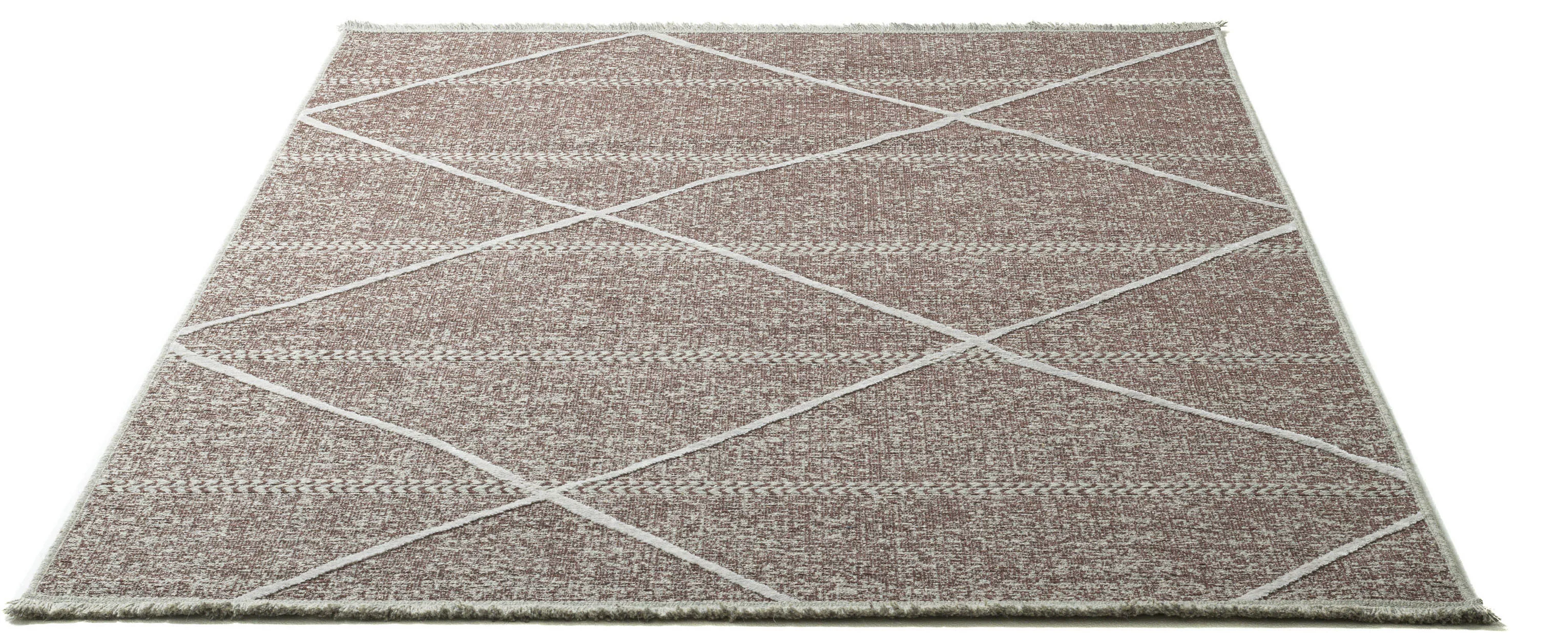 Sansibar Teppich »Braderup«, rechteckig, 2 mm Höhe, Flachgewebe, modernes S günstig online kaufen