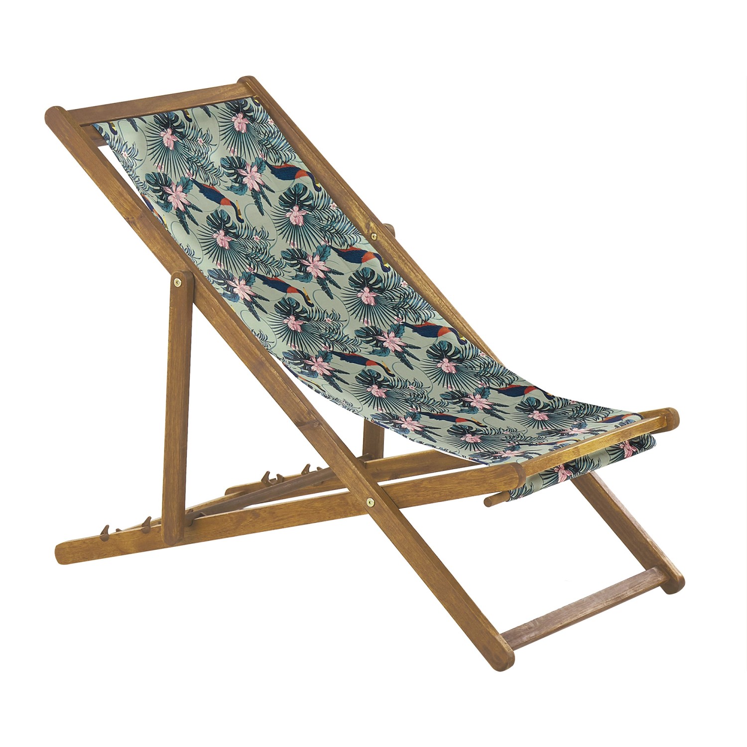 Beliani Gartenliege Bunt Heller Holzfarbton Blau Grün Rosa Gelb Orange 97x5 günstig online kaufen