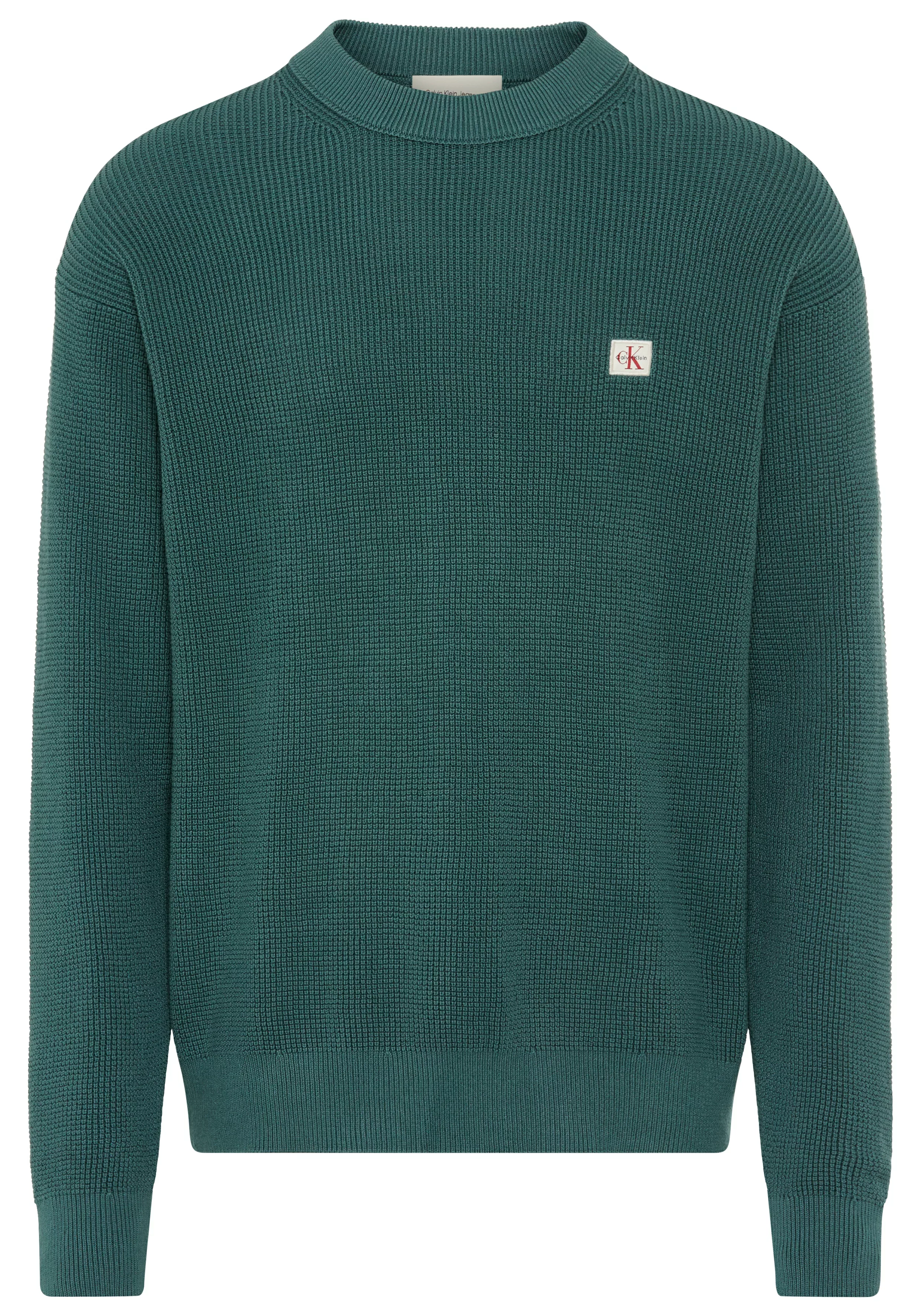 Calvin Klein Jeans Rundhalspullover "LS EZ COTTON WAFFLE CRWNK SWTR 9", Run günstig online kaufen