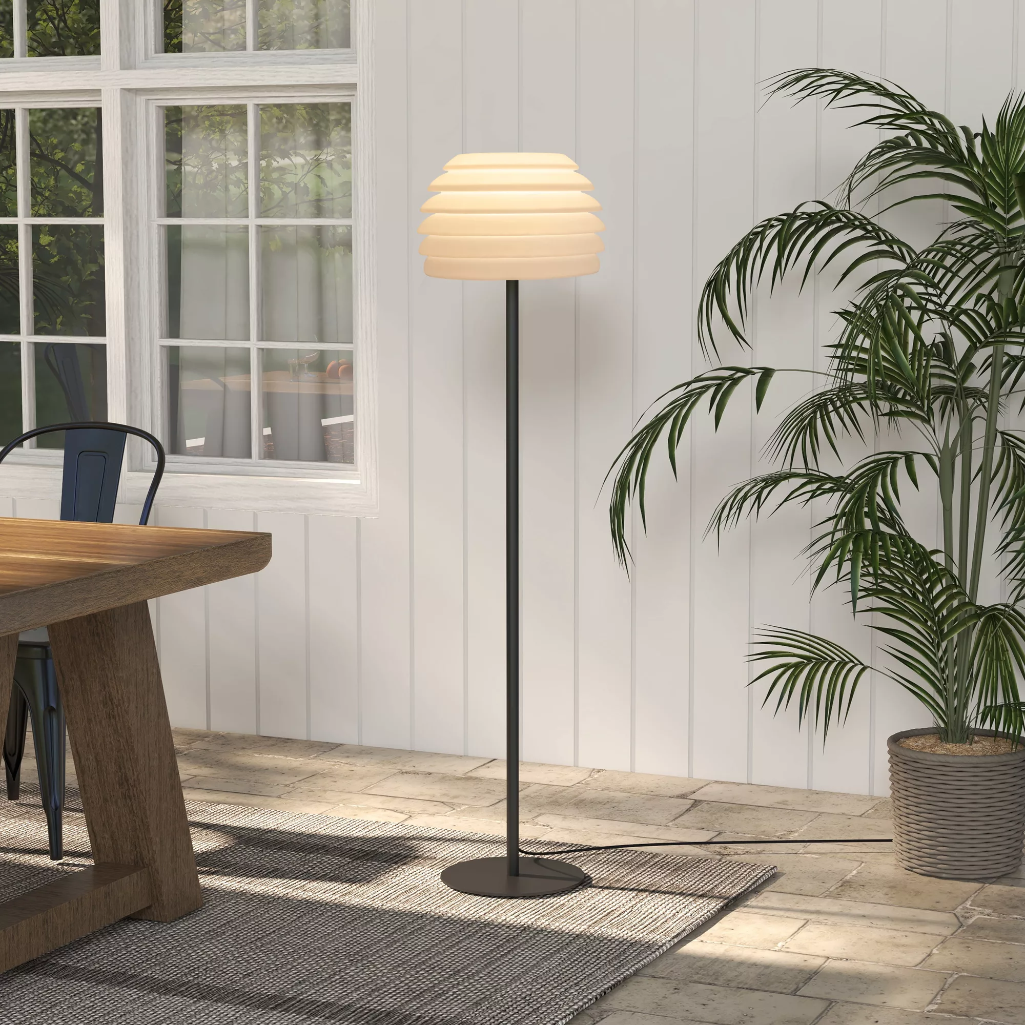 Outsunny Stehlampe Outdoor  Tragbare Standleuchte für Indoor & Outdoor, IP4 günstig online kaufen