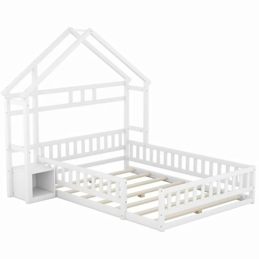 OKWISH Kinderbett Holzbett Funktionsbett Hausbetten (Flachbetten140 x 200cm günstig online kaufen