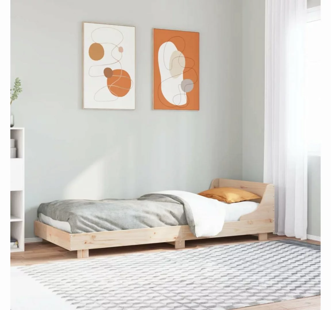 vidaXL Bett Massivholzbett ohne Matratze 75x190 cm Kiefernholz günstig online kaufen