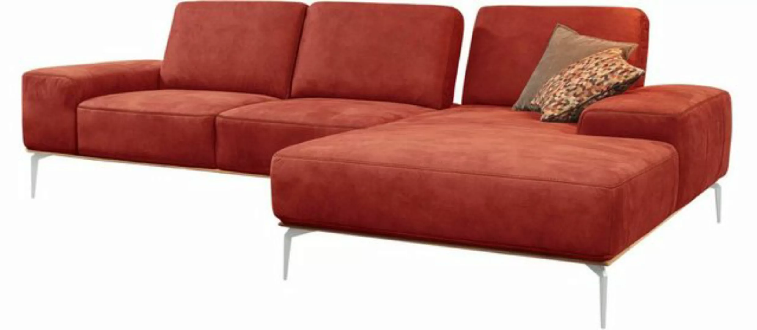 W.SCHILLIG Ecksofa run, mit elegantem Holzsockel, Füße in Chrom glänzend, B günstig online kaufen