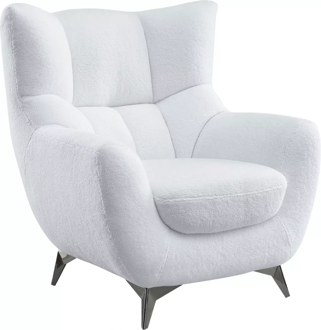 ATLANTIC home collection Sessel "Shawn", mit Federkern, trendy Bezug mit Te günstig online kaufen