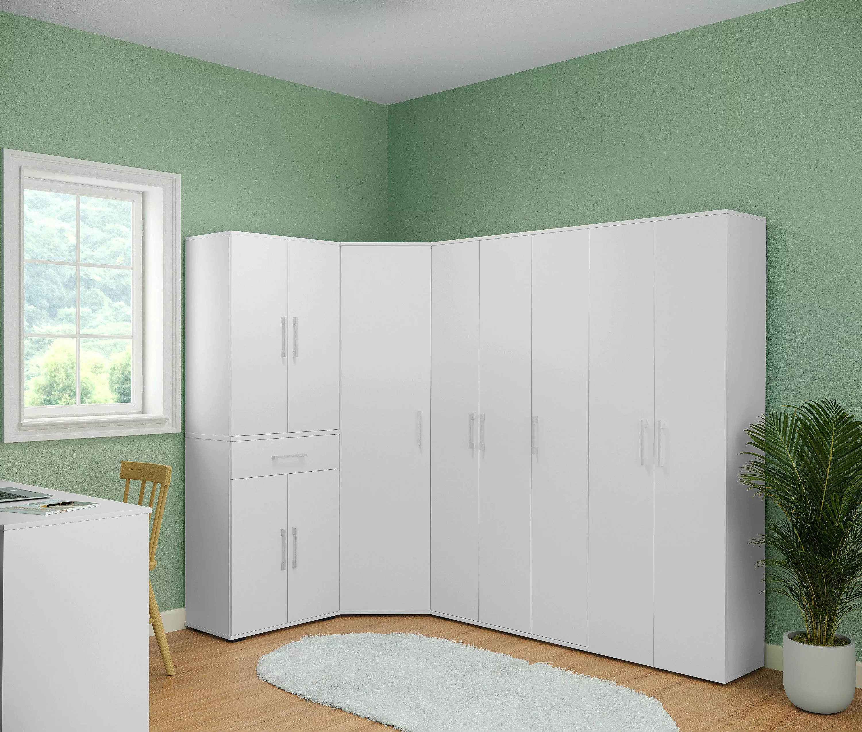 Bellamio Mehrzweckschrank Apol (Besenschrank Weiß) mit günstig online kaufen