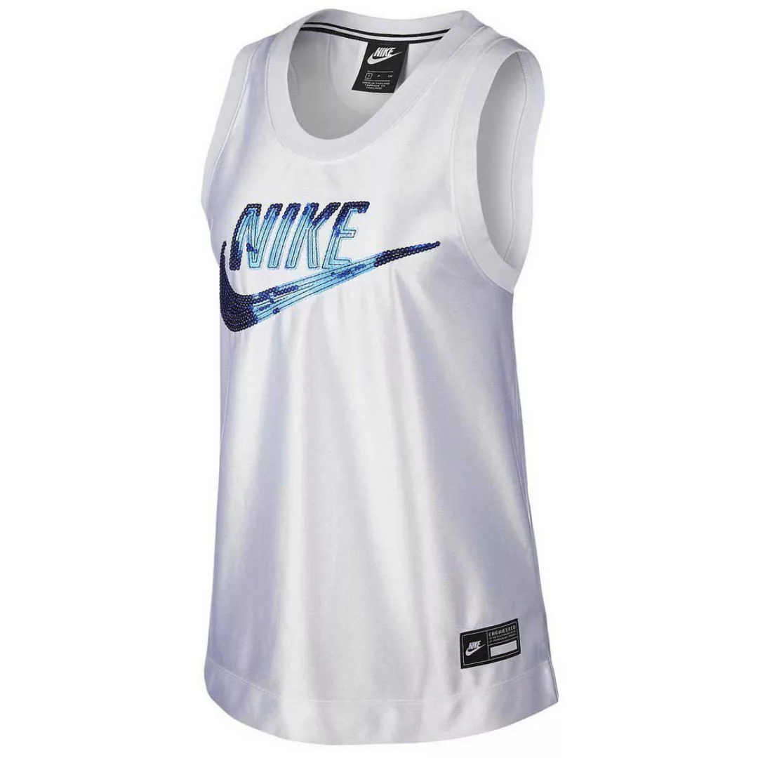 Nike Sportswear Glamour Dunk Ärmelloses T-shirt M White / Deep Royal Blue günstig online kaufen