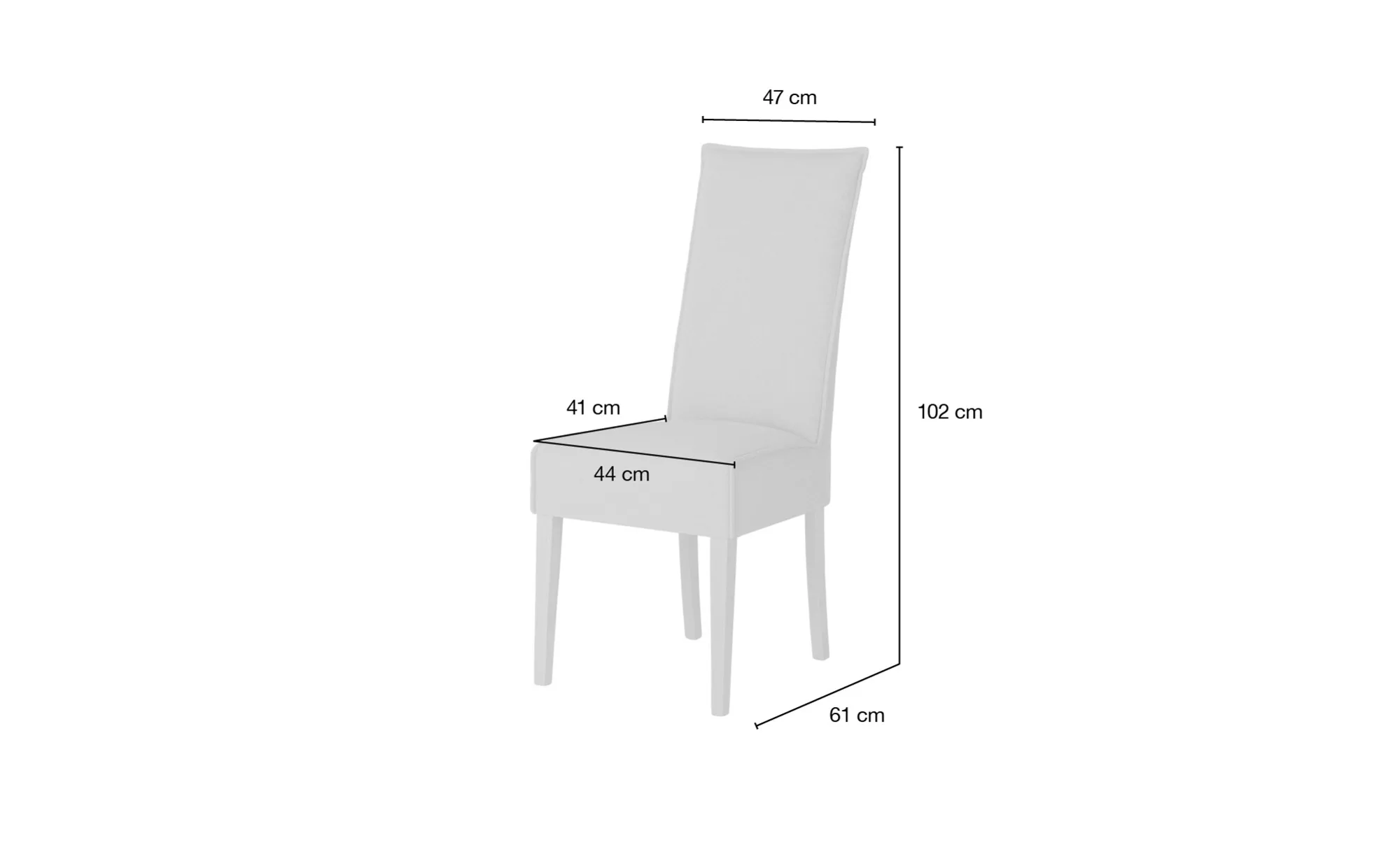 Woodford Esszimmerstuhl mit hoher Lehne Gerda ¦ braun ¦ Maße (cm): B: 47 H: günstig online kaufen