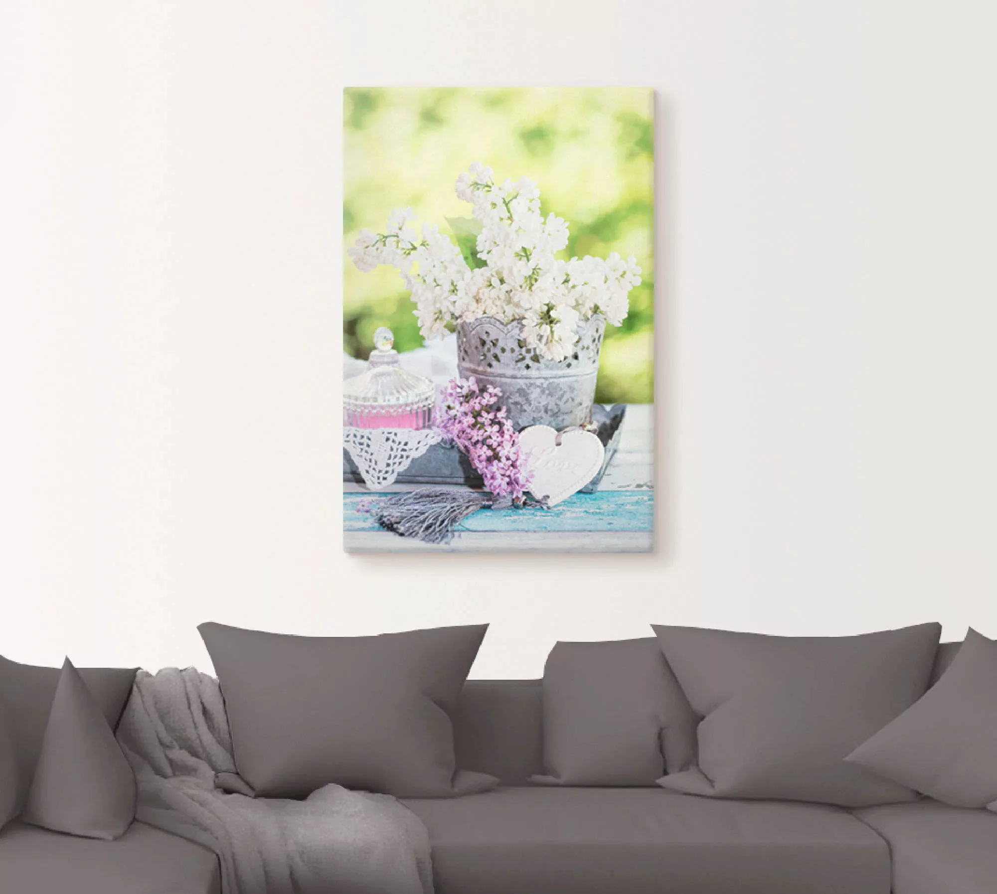 Artland Wandbild »Flieder und Shabby Chic Stillleben I«, Blumen, (1 St.), a günstig online kaufen