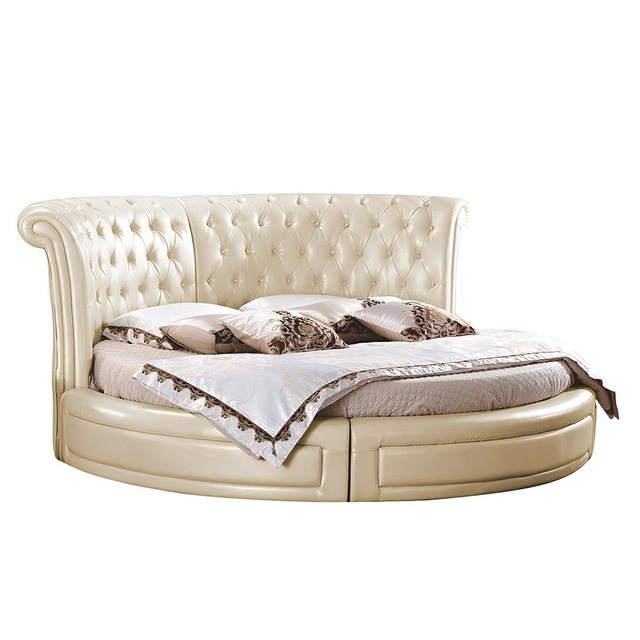 Xlmoebel Bett Designer Rundes Chesterfield-Bett aus für stilvolle (1-tlg., günstig online kaufen