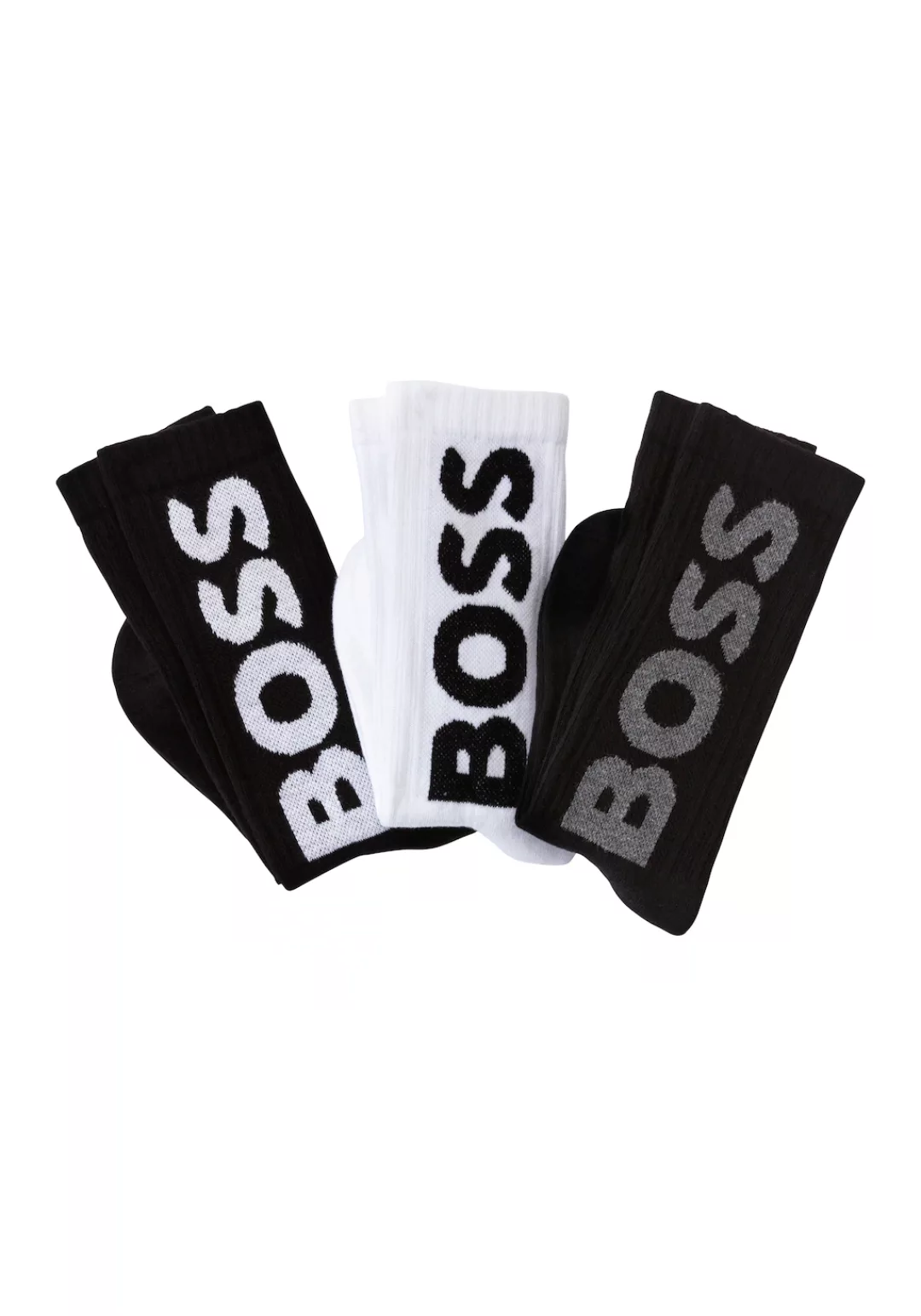 BOSS Socken "3P QS Rib Logo CC", mit Logo günstig online kaufen