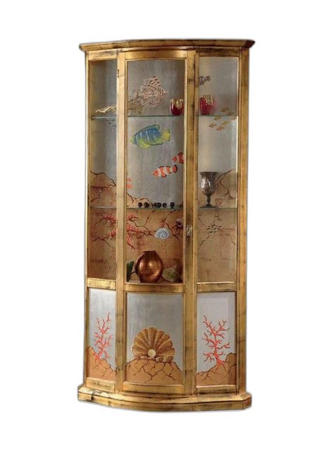 Xlmoebel Vitrine Gold Vitrine Italienische Möbel Wohnzimmer Schrank Glasvit günstig online kaufen