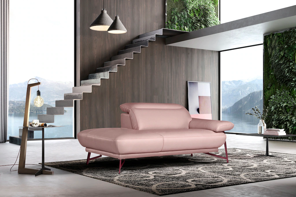 Egoitaliano Ottomane »Anais, Designsofa mit hohem Sitzkomfort, Designfuß«, günstig online kaufen