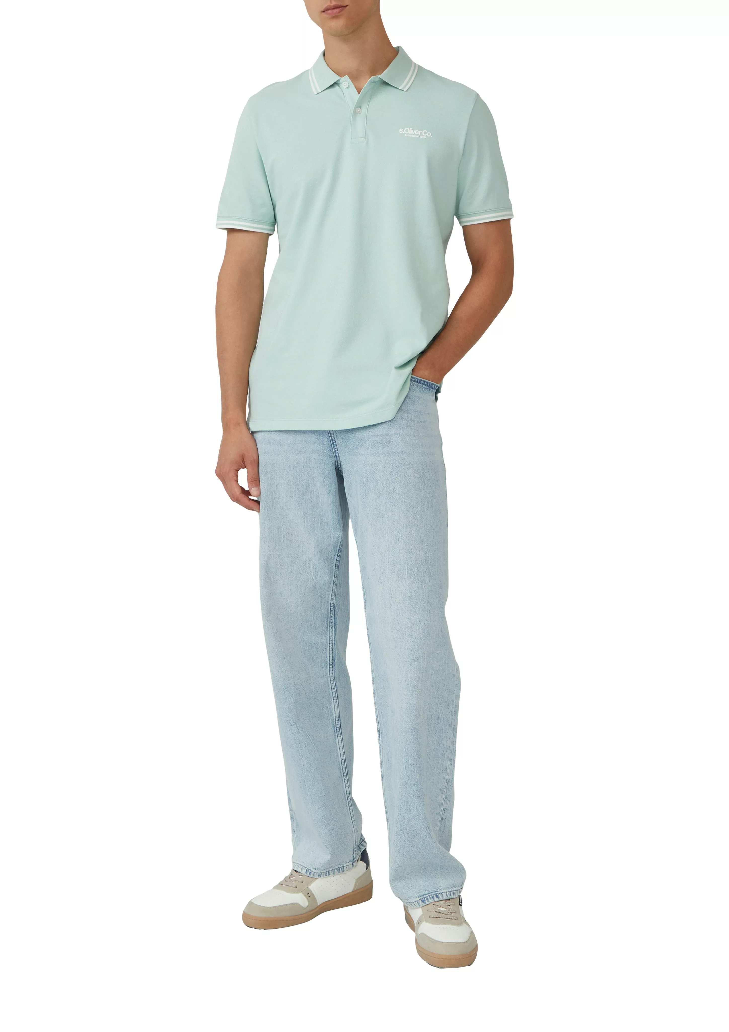 s.Oliver Poloshirt, mit Logo Schriftzug günstig online kaufen