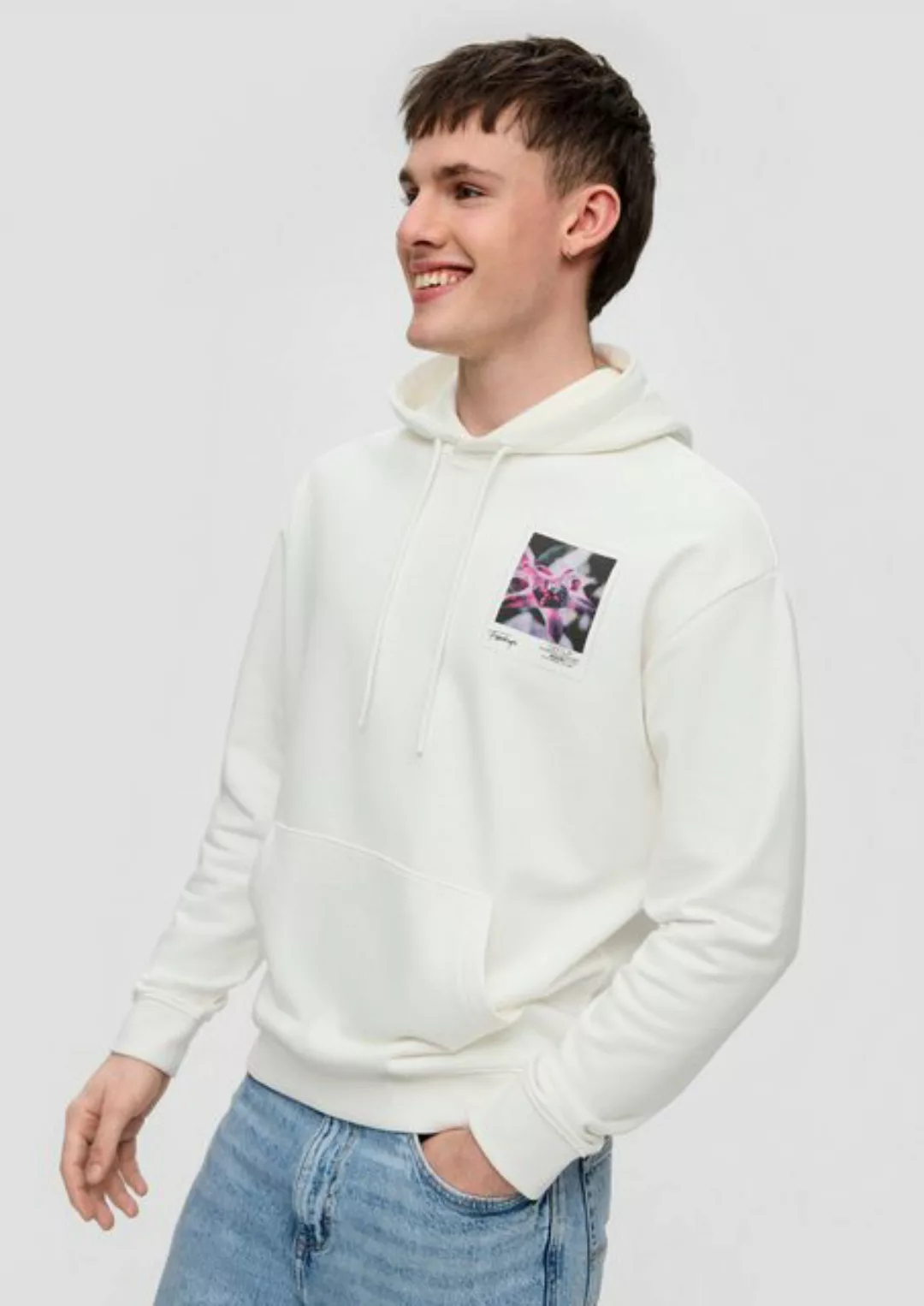 QS Sweatshirt Hoodie-Sweatshirt mit Fotoprint günstig online kaufen