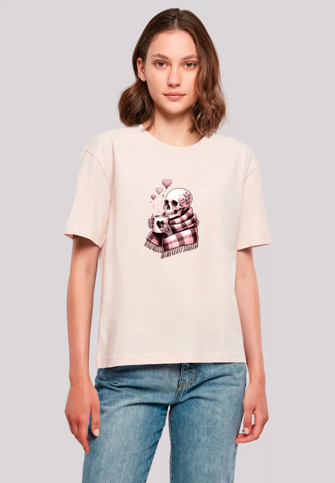 F4NT4STIC T-Shirt "Cozy Winter Skelett", Premium Qualität günstig online kaufen