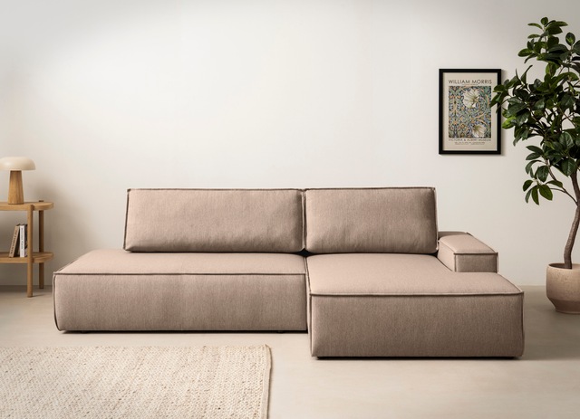 Home affaire Ecksofa »SHERWOOD, Schlafsofa in L-Form offen (275cm), Cord, L günstig online kaufen