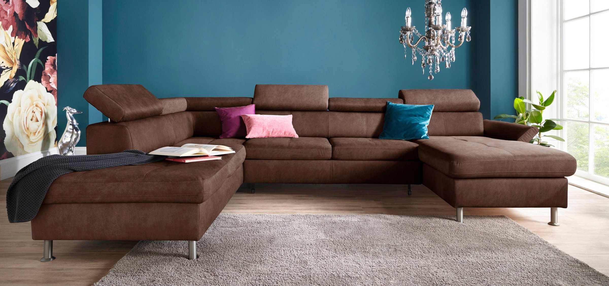 exxpo - sofa fashion Wohnlandschaft "Maretto, bequem und komfortabel, aufwe günstig online kaufen