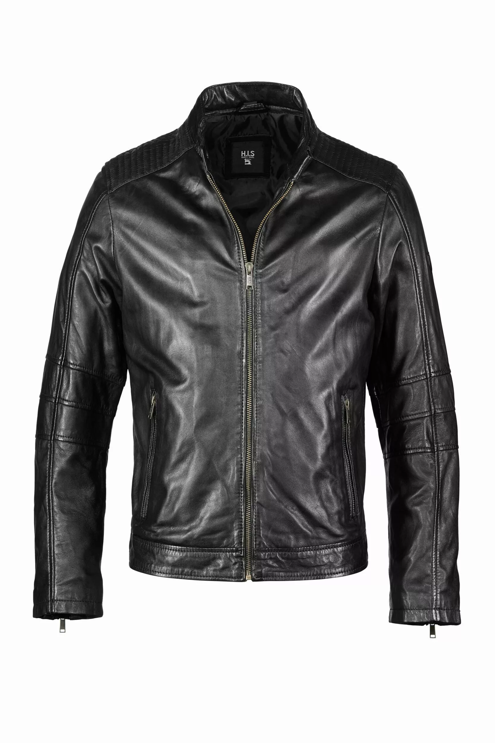 H.I.S Lederjacke (1-St) mit Stehkragen günstig online kaufen
