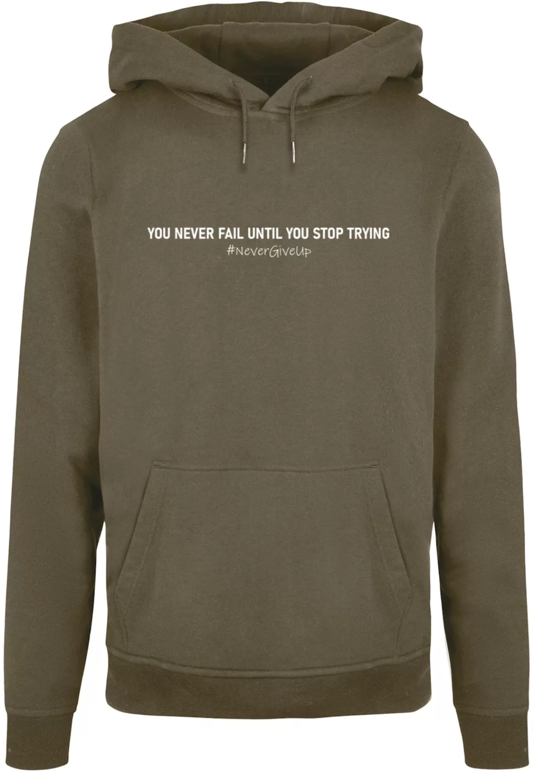 Merchcode Kapuzensweatshirt "Merchcode Herren Never Give Up Basic Hoody" günstig online kaufen