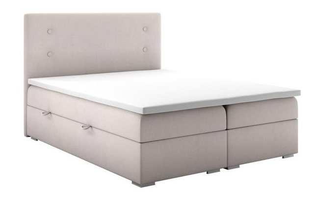 JVmoebel Bett Boxspring Bett Kasten Funktion Hotel Doppel Komplett Topper B günstig online kaufen