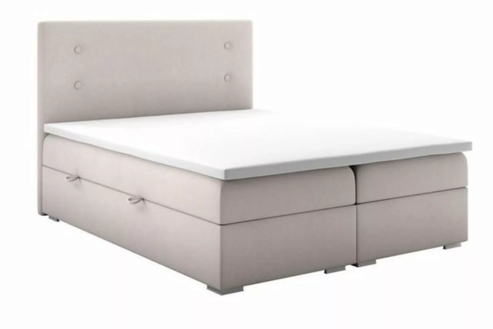 JVmoebel Bett Boxspring Bett Kasten Funktion Hotel Doppel Komplett Topper B günstig online kaufen