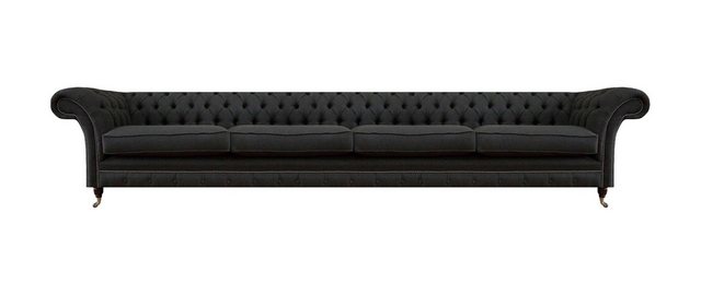 JVmoebel Sofa Stilvolle Chesterfield Luxuriöse Sitzmöbel Schwarzer Textil V günstig online kaufen