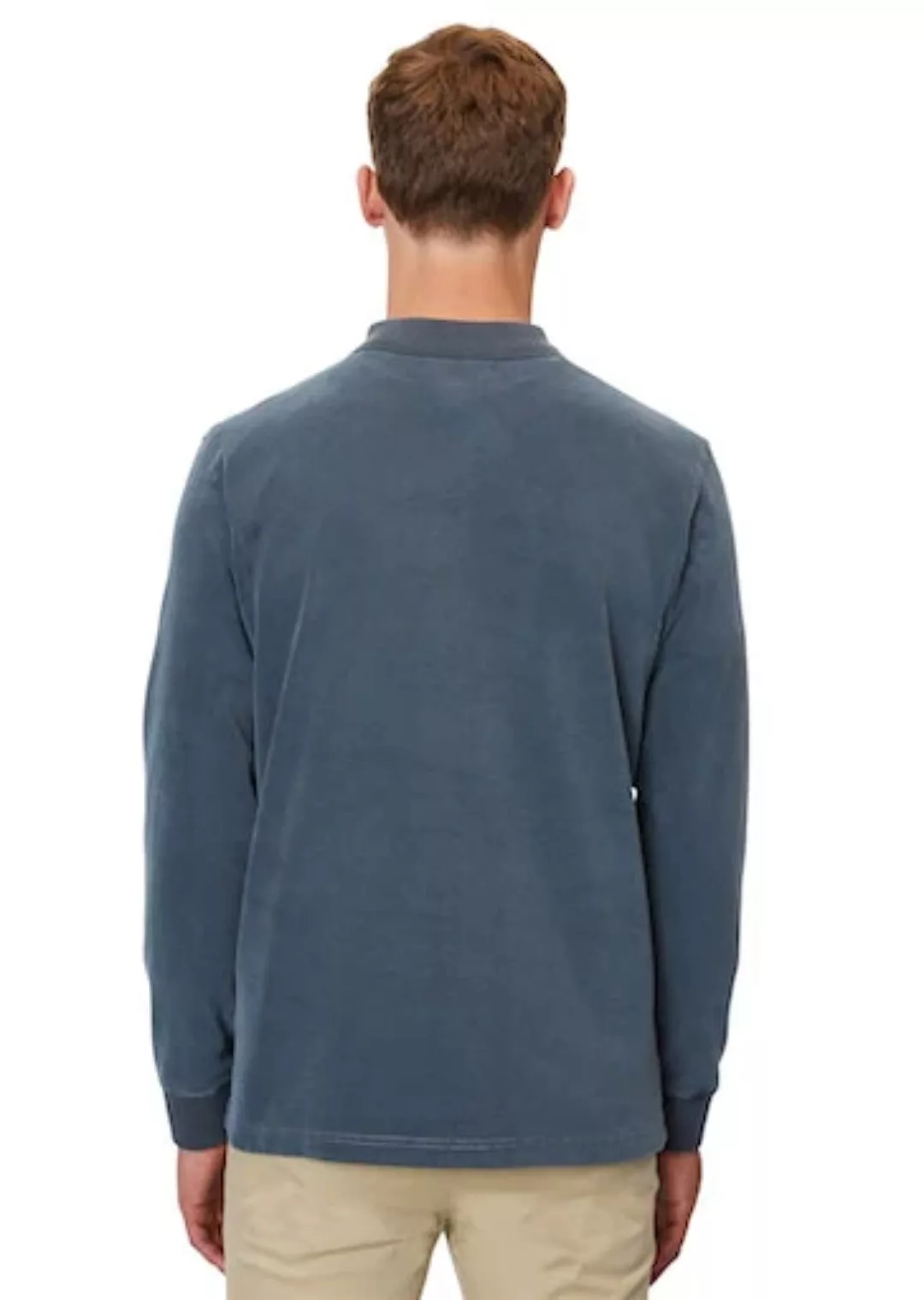 Marc O'Polo Langarm-Poloshirt aus reiner Bio-Baumwolle günstig online kaufen