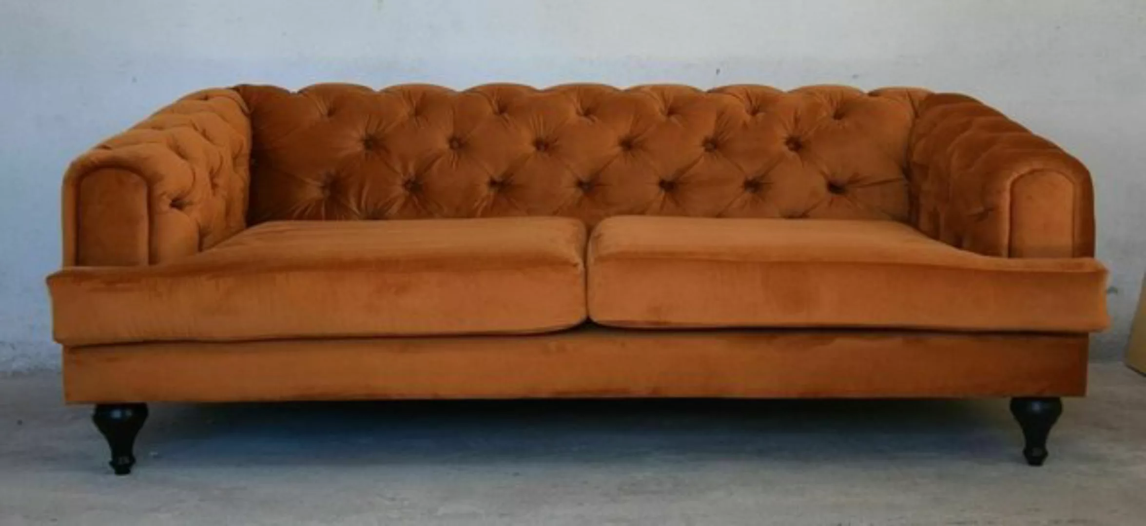 JVmoebel Chesterfield-Sofa, Design Chesterfield Sofagarnitur 4-Sitzer Stoff günstig online kaufen