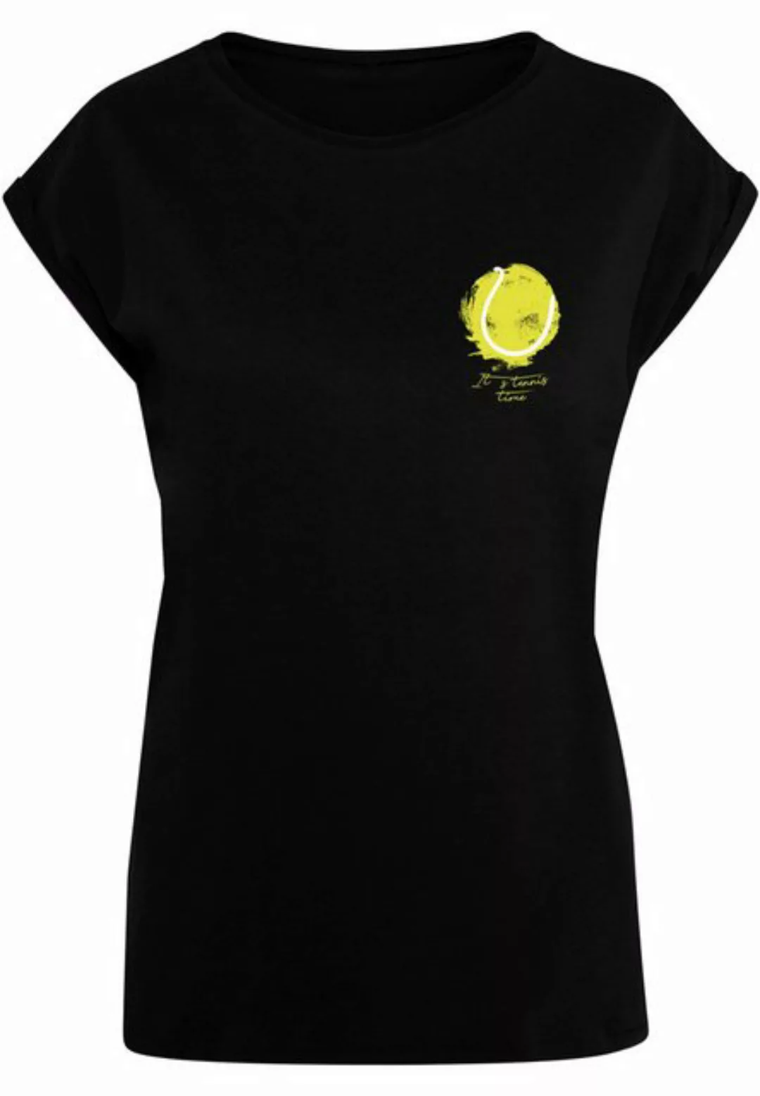 Merchcode T-Shirt Merchcode Damen Ladies Its Tennis Time Extended Shoulder günstig online kaufen