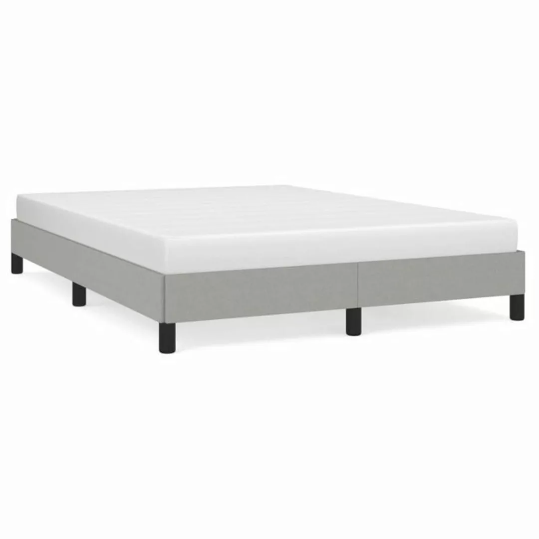 furnicato Bett Bettgestell Hellgrau 140x190 cm Stoff günstig online kaufen