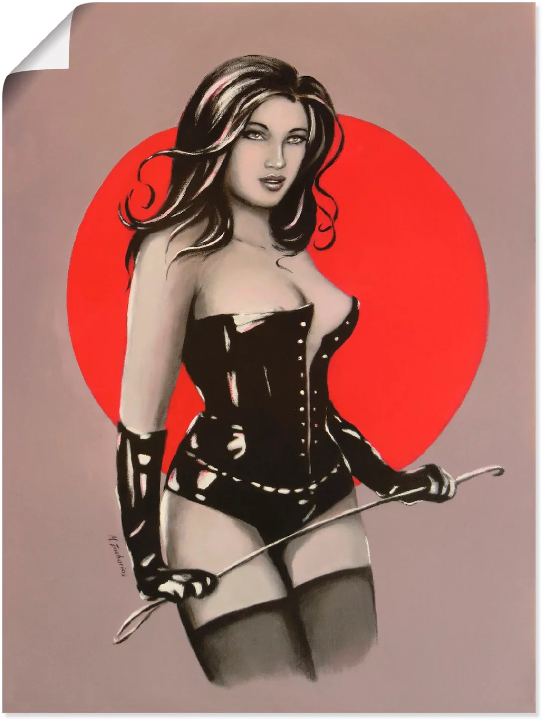 Artland Poster "Mistress Herrin der Lust - Malerei", Frau, (1 St.), als Alu günstig online kaufen