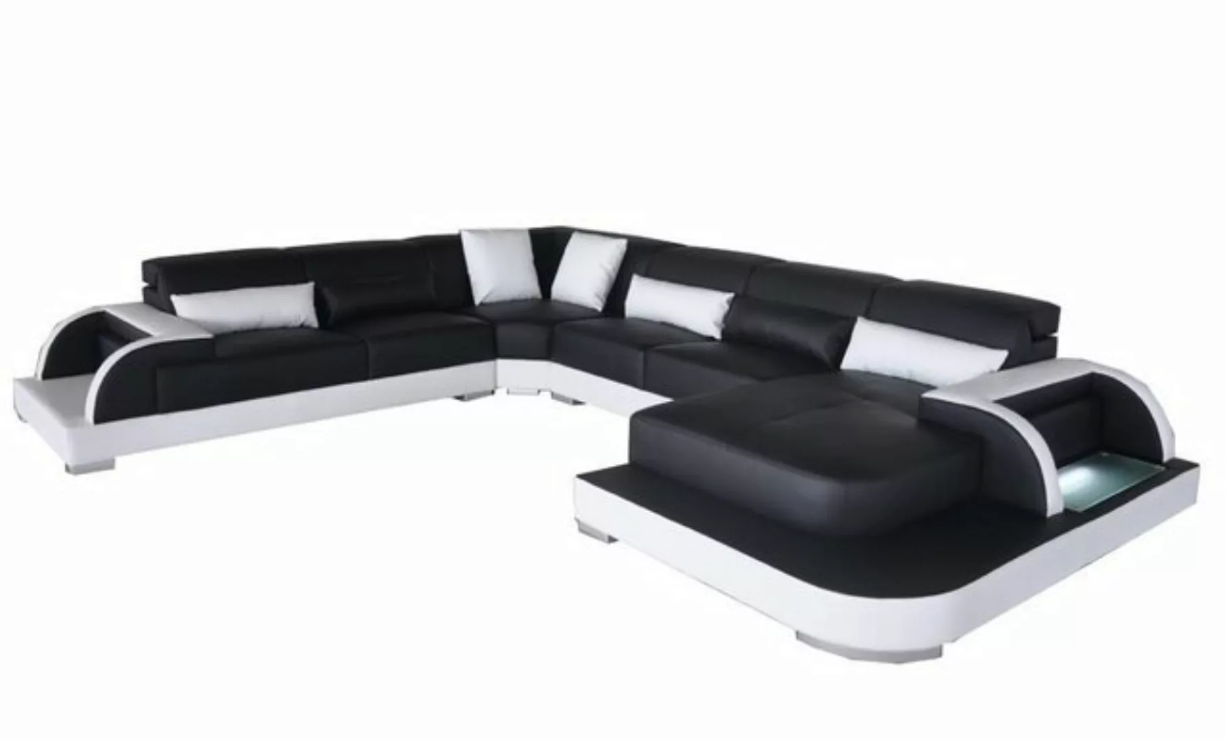 Xlmoebel Sofa Moderne U-Form Ledersofa Wohnlandschaft mit Eckcouch und stil günstig online kaufen