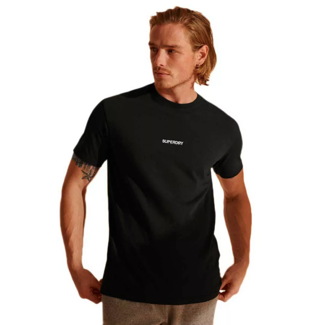 Superdry Micro Logo Box Fit Kurzarm T-shirt L Black günstig online kaufen