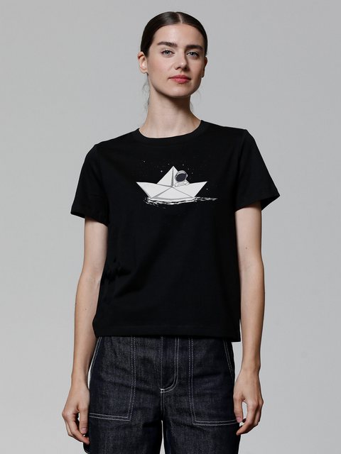 wat? Apparel T-Shirt Astronaut in paper boat günstig online kaufen