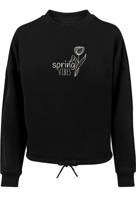 Merchcode Sweater Merchcode Damen Ladies Spring - Vibes Oversize Crewneck günstig online kaufen