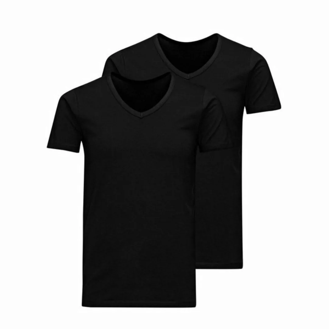 Jack & Jones Herren V-Neck T-Shirt JACBASIC 2er PACK - Regular Fit günstig online kaufen