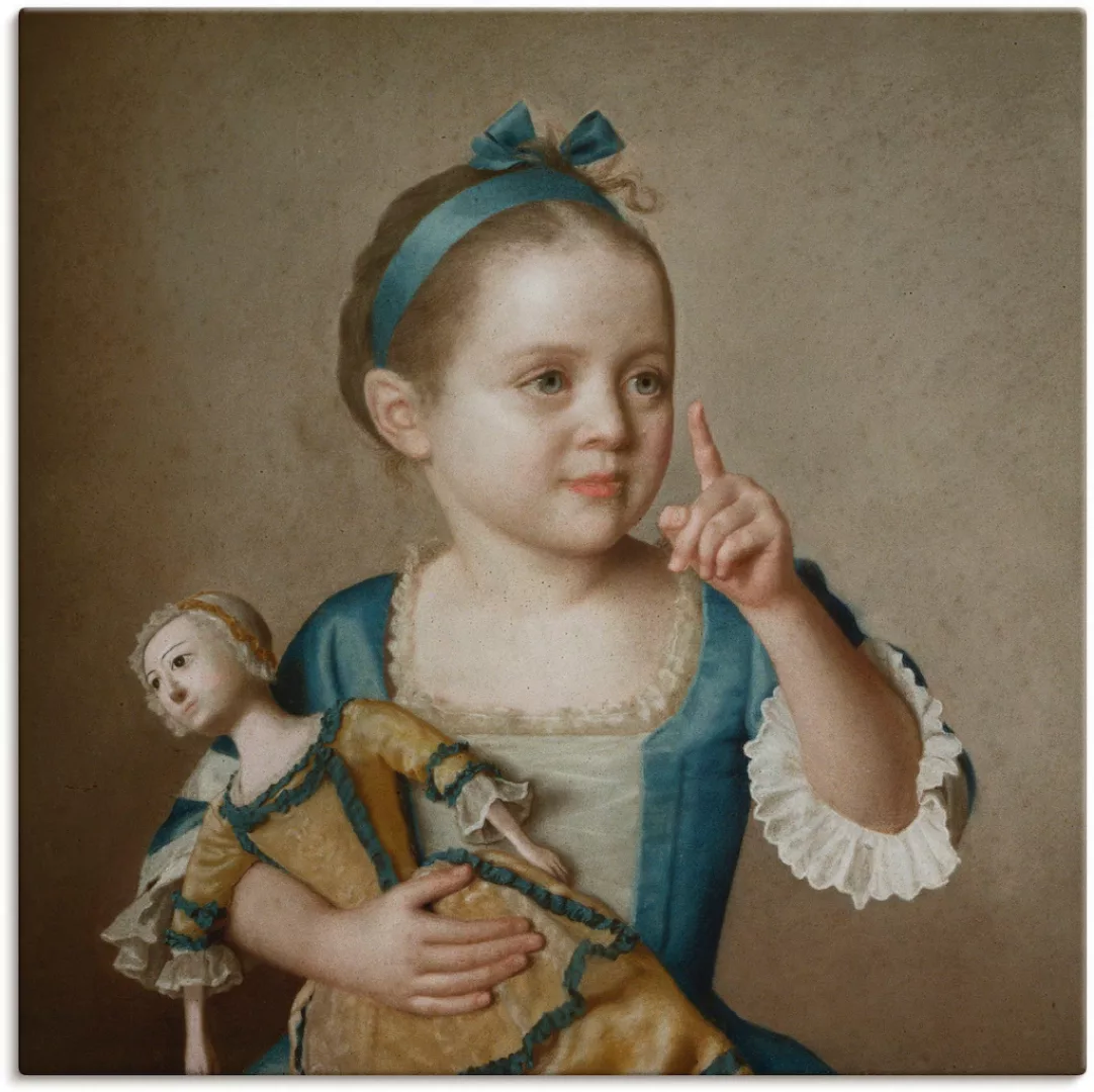 Artland Wandbild »Mädchen mit Puppe.«, Kind, (1 St.), als Leinwandbild, Pos günstig online kaufen