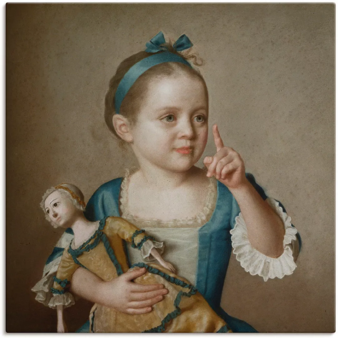 Artland Wandbild "Mädchen mit Puppe.", Kind, (1 St.), als Leinwandbild, Pos günstig online kaufen