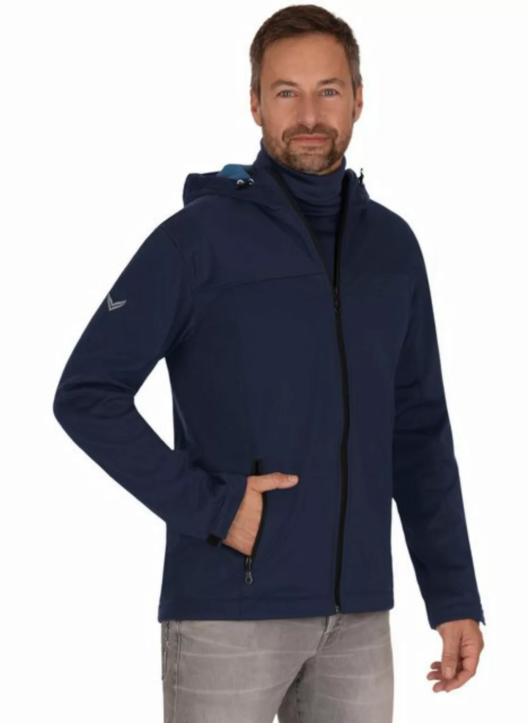 Trigema Softshelljacke "TRIGEMA Klassische Softshell–Kapuzenjacke", (1 St.) günstig online kaufen