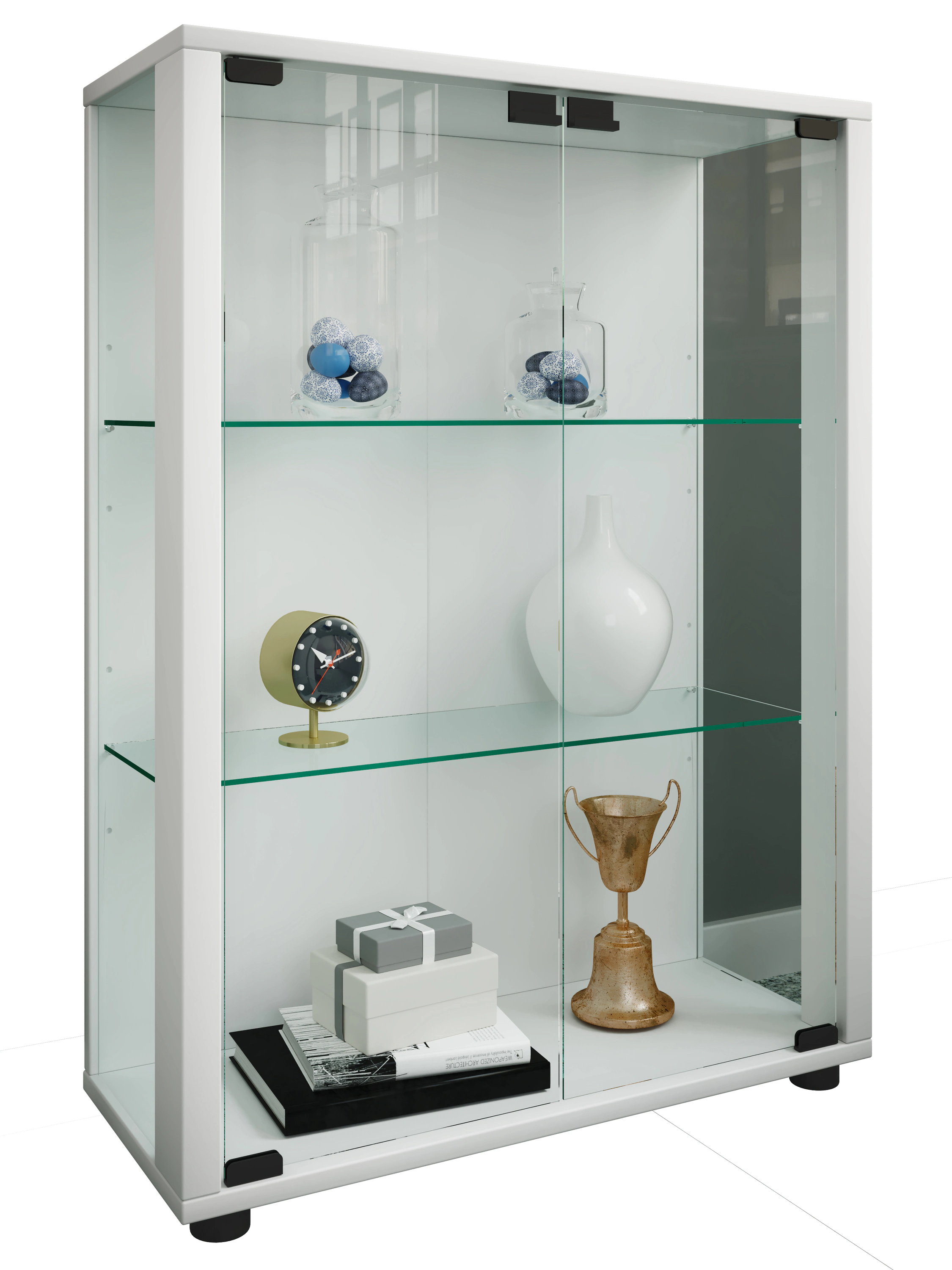 VCM Vitrine "VCM Glasvitrine stehend  Vitrine Glas mit ESG-Sicherheitsglas günstig online kaufen